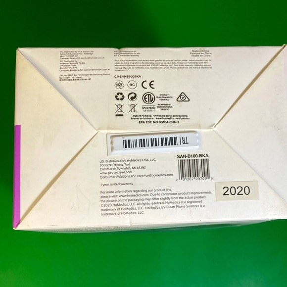 NWT Homedics UV-Clean Portable Sanitizer Bag BLACK - Picture 5 of 5